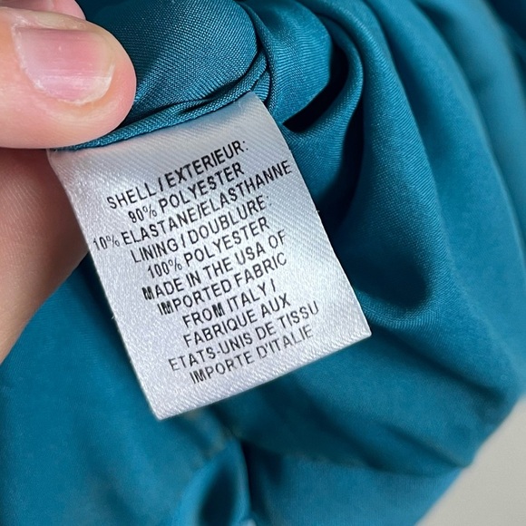 MILLY Selena Off Shoulder Dress in Teal Size 6 - Picture 4 of 10